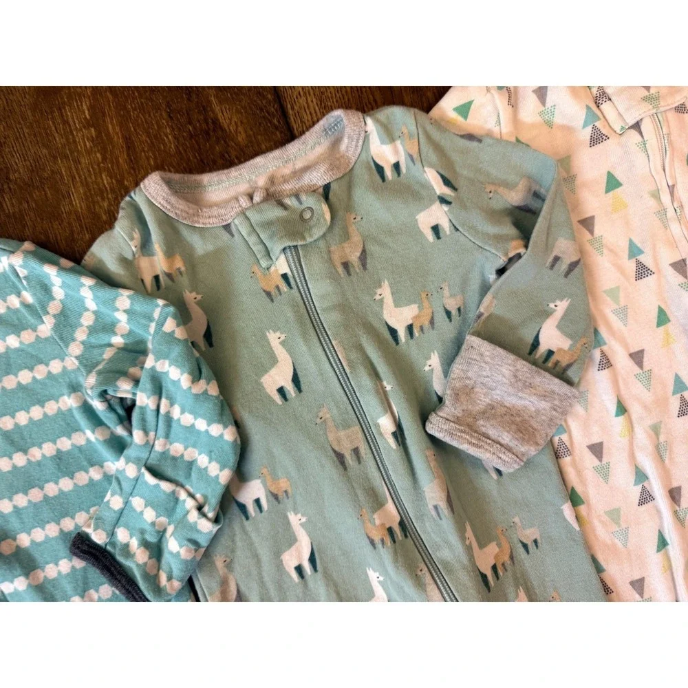 Baby Boy Sleepers 0/3 Months Sleep & Play Zipper Clothes Cloud Island Lot Bundle